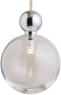 Uva L hanglamp, bol zilver, helder