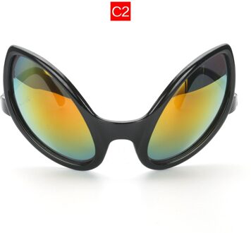 Uvlaik Funny Alien Ogen Zonnebril Mannen Kostuum Masker Bril Vrouwen Feestartikelen Decoratie Photobooth Props zwart