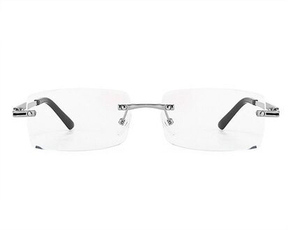 Uvlaik Vrouwen Mannen Metalen Randloze Bijziendheid Bril Brillen Frames Studenten Metal Clear Bril-1.0 -1.5 -2.0 -2.5 -3.0 3.5 4.0 -3.00