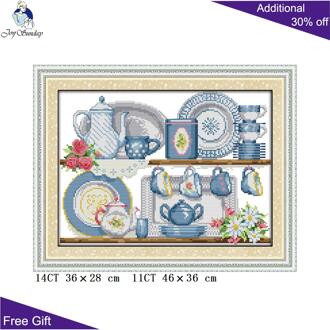 Uw Porselein Kruissteek J390 14CT 11CT Geteld en Gestempeld Home Decor Porselein Borduurwerk DIY China Kruissteek kits 11CT counted product
