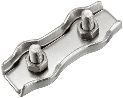 Uxcell 1-10 Stuks 316 Rvs Duplex Wire Rope Clip Cable Clamp Pak Voor 0.8-1.5 Mm 2 Mm 3 Mm 4 Mm Touw M5-5 stk