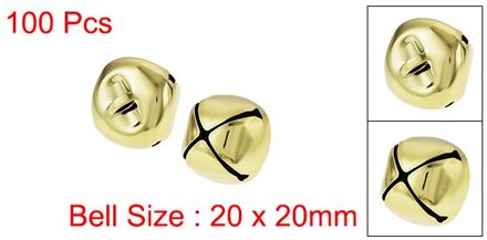 Uxcell 100 Stuks Jingle Bells Craft Klokken Bulk Diy Bells Voor Kerst Festival Decoratie Party Thuis gouden 20mm