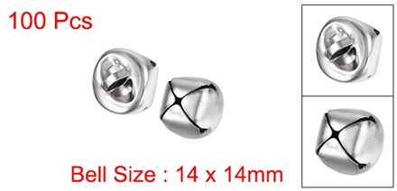 Uxcell 100 Stuks Jingle Bells Craft Klokken Bulk Diy Bells Voor Kerst Festival Decoratie Party Thuis zilverachtig 14mm
