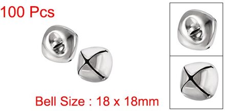 Uxcell 100 Stuks Jingle Bells Craft Klokken Bulk Diy Bells Voor Kerst Festival Decoratie Party Thuis zilverachtig 18mm