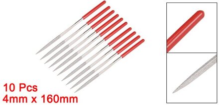 Uxcell 10Pcs 4Mm X 160Mm Driehoekige Diamond Naald File 150 Grit