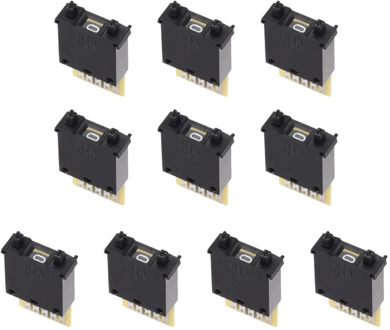 UXCELL 10Pcs DIP Switches BCD Code Thumb wheel Switch KM2 0-9 Digital 30x18x8mm Black Cream White to Assembled and DIY Supplies