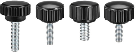 uxcell 2-12pcs Knurled Clamping Knobs M5 Male Thread 10/15/16/20/25/30/40mm Length Grip Thumb Screw on Type Round Head