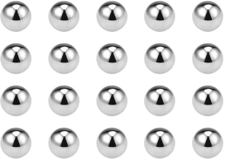 uxcell 20pcs G10 Precision Bearing Balls 1/1.2/1.5/2.5/3.5/4.5/7.5/7/8/9/10/13mm Metric Chromium Steel Balls