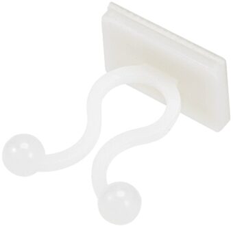 Uxcell 25 Stuks Twist Lock Kabel Draad Banden Met Sticker Nylon U Vorm Besparen Plaats 8Mm Dia 26.5Mm X 20Mm X 14Mm Size