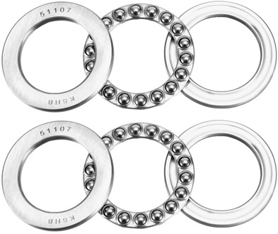 uxcell 2pcs 51107 Single Direction Thrust Ball Bearings 35mm x 52mm x 12mm Chrome Steel