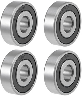 uxcell 4pcs 6202-16-2RS Deep Groove Ball Bearings 16mm Inner Dia 35mm OD 11mm Bore Double Sealed Chrome Steel Z2