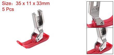 Uxcell 5/15/30Pcs Naaivoet MT18 Industriële Naaimachines Extra Dunne Precieze Wit/Rood/blauwe Plastic En Staal rood 5stk