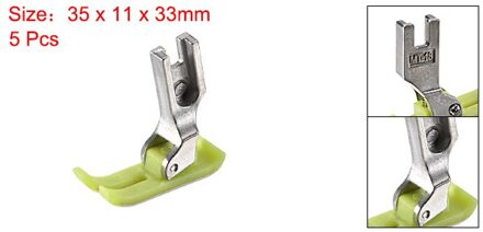 Uxcell 5/15/30Pcs Naaivoet MT18 Industriële Naaimachines Extra Dunne Precieze Wit/Rood/blauwe Plastic En Staal wit 5stk