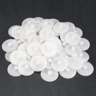 Uxcell 50 stks Plastic Versnelling Speelgoed Accessoires met 50 t 56 t 48 Tanden voor DIY Auto Robot Motor model 50102A 562A 482A 48 Teeth