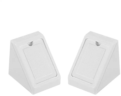 Uxcell 50pc/100pcs 20x20x17.5mm Plastic Corner Braces Shelf Cabinet Door 90 Degree 2 Holes Angle Bracket w Cover Cap Black White