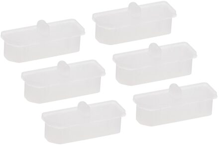 Uxcell 6 Pcs Zwart Ethernet Hub Port Display Port Adapter Anti Stofkap Cap Protector Plug