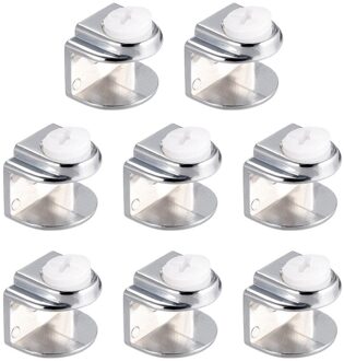 Uxcell 8 pcs Zinklegering Glazen Plank Beugels Glas Muurbeugel Glas Klem Houder voor 4-8mm 6-8mm 6-10mm 7-10mm 4 Stijlen 04