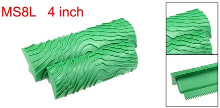 Uxcell MS8L Groen 1 Set Houtnerf Tool 5 "4" Rubber Vierkante Graining Patroon Wanddecoratie