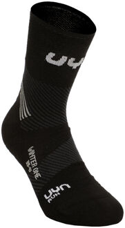 UYN Run Winter One Hardloopsokken Dames-Zwart,Wit - 37-38,39-40,41-42