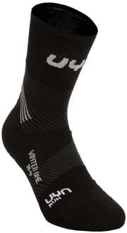 UYN Run Winter One Hardloopsokken Heren-Zwart,Wit - 42-44