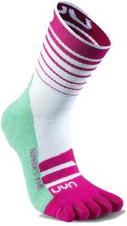 UYN Runner's Five Hardloopsokken Dames-Wit,Groen - 37-38,39-40,41-42