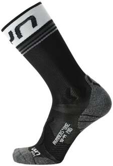 UYN Runner's One Hardloopsokken Heren-Zwart,Wit - 39-41,45-47