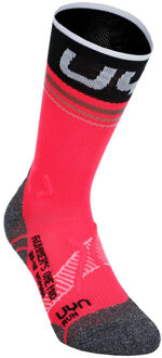 UYN Runner'S One Mid Hardloopsokken Dames-Pink,Zwart - 41-42