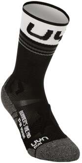 UYN Runner'S One Mid Hardloopsokken Dames-Zwart,Wit - 41-42