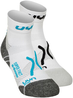 UYN Super Fast Hardloopsokken Verpakking 2 Stuks Dames-Wit,Turkoois - 37-38