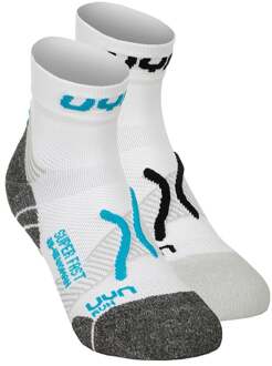 UYN Super Fast Hardloopsokken Verpakking 2 Stuks Dames-Wit,Turkoois - 41-42