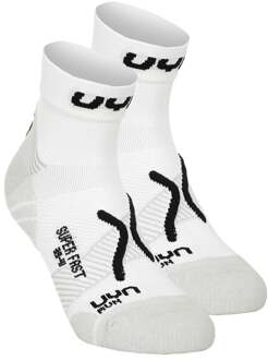 UYN Super Fast Hardloopsokken Verpakking 2 Stuks Heren-Wit,Zwart - 39-41,42-44,45-47