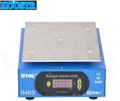 Uyue 946S Verwarm Station 220V 400W 140X200mm Voorverwarmer Digitale Platform Verwarming Plaat Voor Telefoon Lcd-scherm Separator machine C / AC 110V US plug