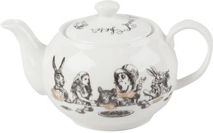 V&A Mini Theepot, Porselein, 0.45 L - V&A | Alice in Wonderland Wit