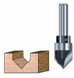 V-groeffrees 90 graden, Met lager op kolf kolf 8mm - 7912180 - 7912180