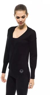 V-hals gebreide trui Mo14229 Zwart - EU 40 / UK 12