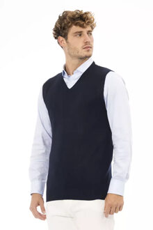 V-hals Katoenen Sweater Vest Navy