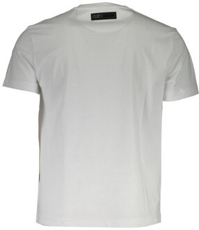 V-hals Korte Mouwen T-shirt Wit - S