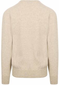 V-Hals Lamswol Linen Beige - 3XL,L,M,XL,XXL