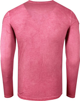 V-hals lang shirt - maat M Rosé