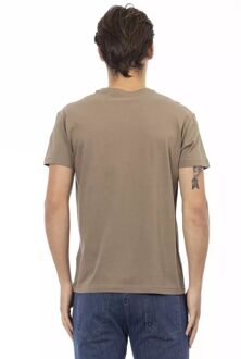 V-hals T-shirt Amerikaanse Vlag Tee Bruin