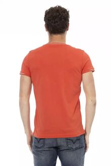 V-hals T-shirt Casualstijl Rood