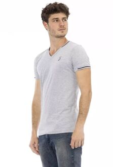 V-hals T-shirt Tr22893 Lichtgrijs