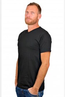 V-hals T-shirt Vermont 1pack zwart (6671SP) - XXL