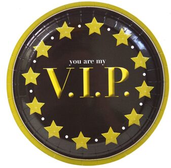 V.I.P bordjes 8 stuks Zwart
