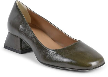 V Italia ballerina met hak voor dames Sofia Naplack Verde Bottiglia Groen