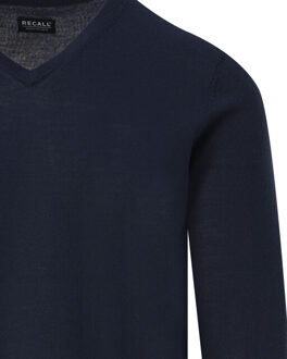 V-neck sweater - maat L Blauw