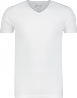 V-Neck T-Shirt Tencel Stretch White (8200) Wit - XXL