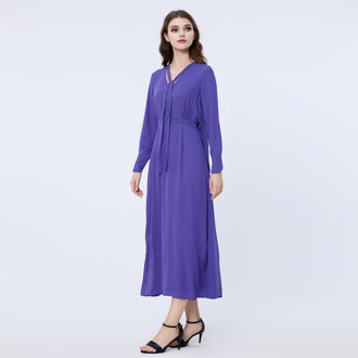 V-Neckline Long Blouse-dress Paars