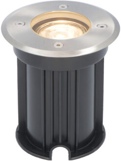 V-tac Dimbare LED grondspot - Rond - RVS - 2700K warm wit - 5 Watt - IP65 straal waterdicht - 2 jaar garantie