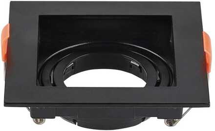 V-tac Fresno LED Inbouwspot - Kantelbaar armatuur - Kunststof - 95x95mm - GU10 Fitting incl. lamphouder - Vierkant - IP20 voor binnen - Zwart